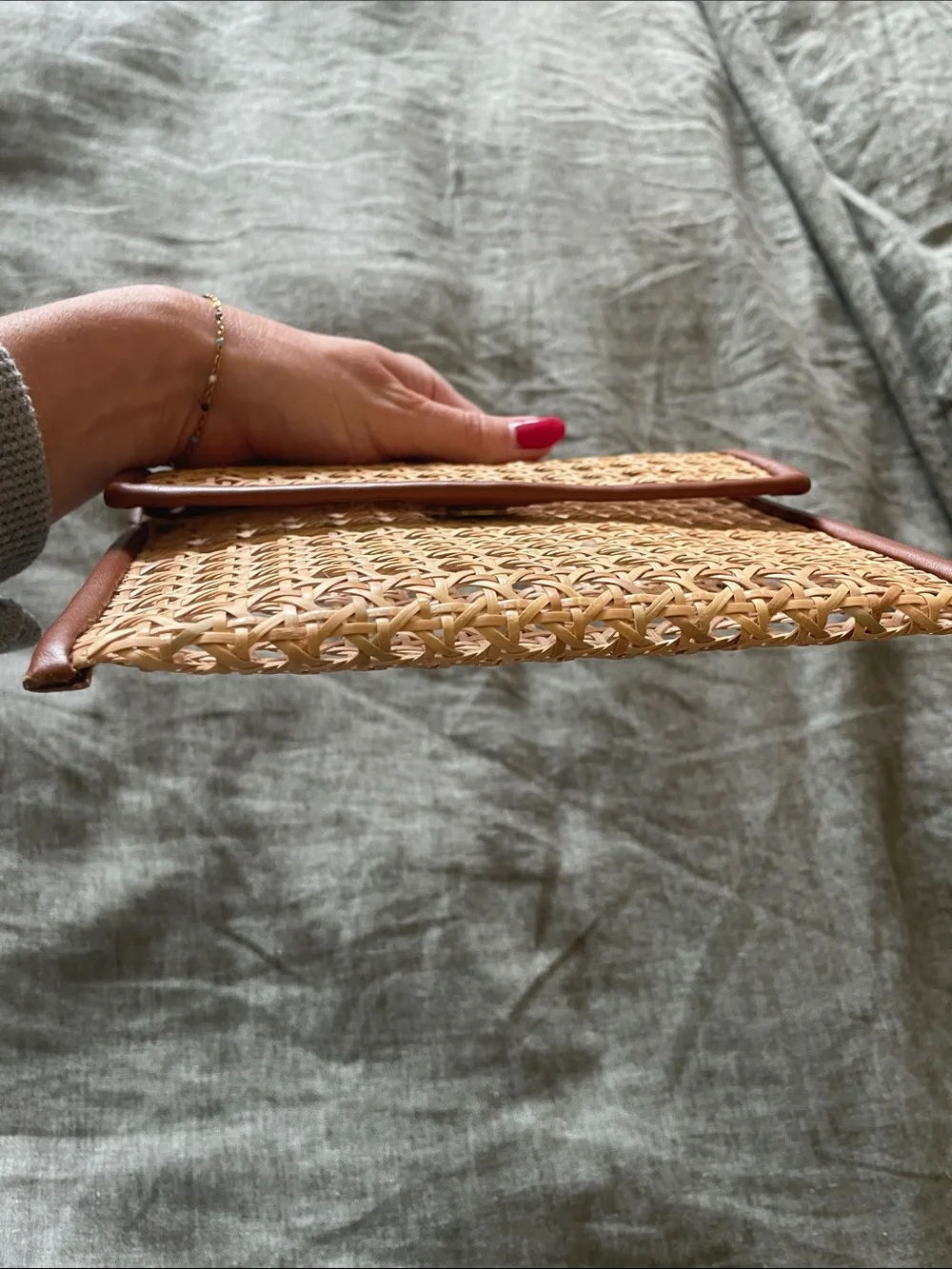 Rose Gold Crystal Envelope Clutch